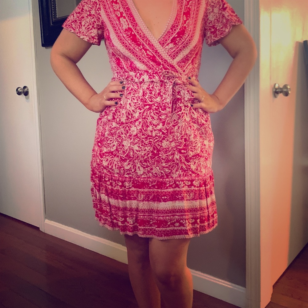 Pink Patterned Dress